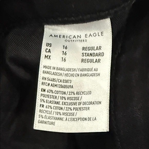 American Eagle Outfitters High Rise Black Jeans - Picture 3 of 5